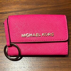 Michael Kors Fuchsia Key Holder Wallet